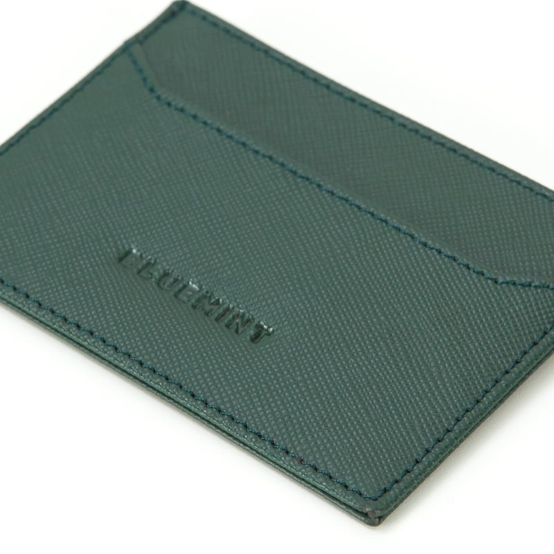 Bluemint WALLACE GREEN Cross-Grain Leather Cardholder