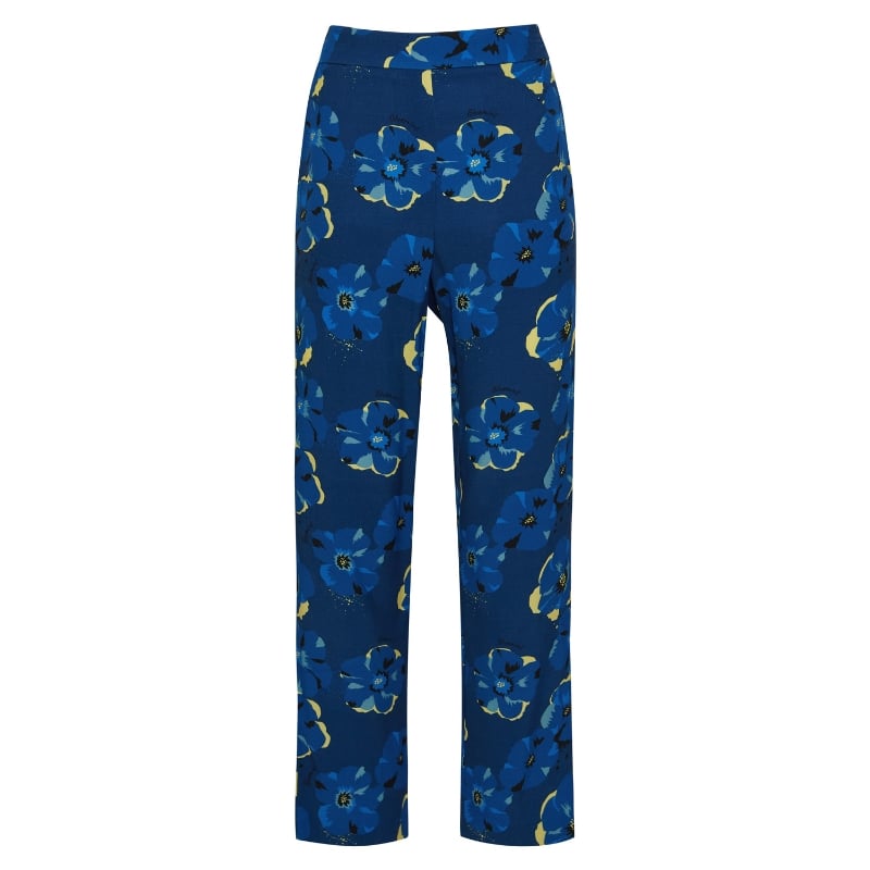 Bluemint ZOE NAVY MOON FLOWER Printed Tapered Trousers