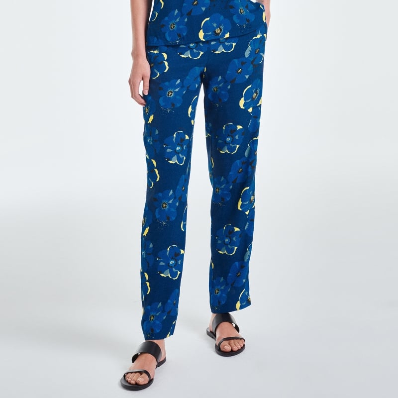 bluemint ZOE NAVY MOON FLOWER Printed Tapered Trousers