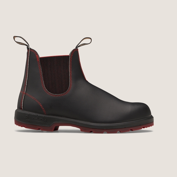 Blundstone Men's Classics Chelsea Boots - Black / Red