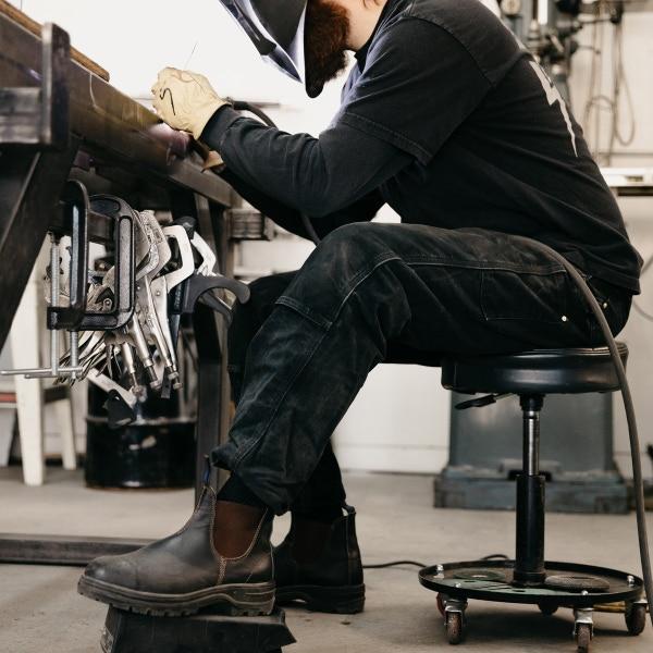 Blundstone Elastic Sided Series Work Boots - Stout Brown