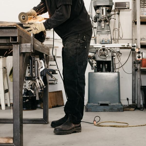 Blundstone Elastic Sided Series Work Boots - Stout Brown