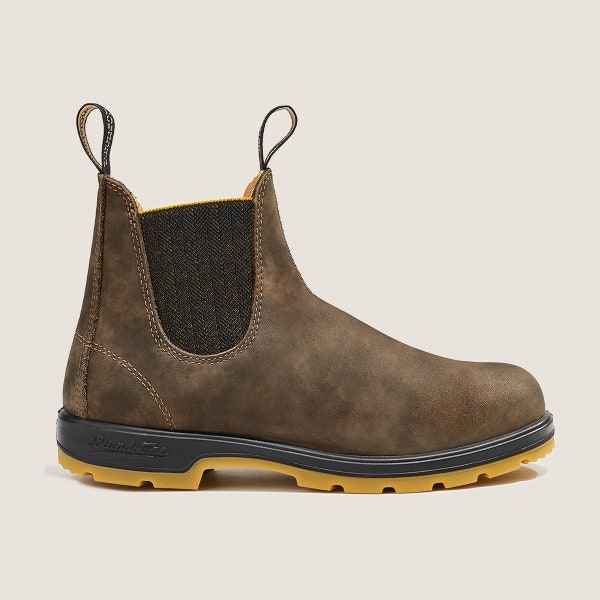 Blundstone Women's Classics Chelsea Boots - Rustic Brown / Mustard-Black