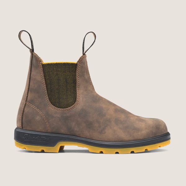 blundstone Youth Classics Chelsea Boots - Rustic Brown / Mustard