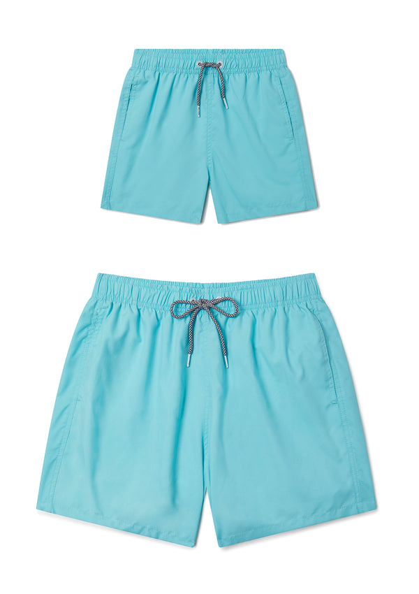 boardies Bacalar Blue Swim Shorts - Father & Son Set