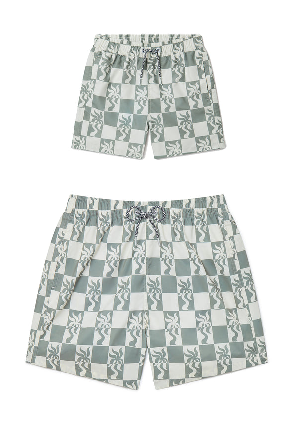 boardies Clara Palm Swim Shorts - Father & Son Set