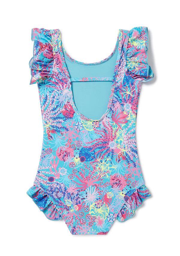 Boardies Coral Little Girls Swimsuit
