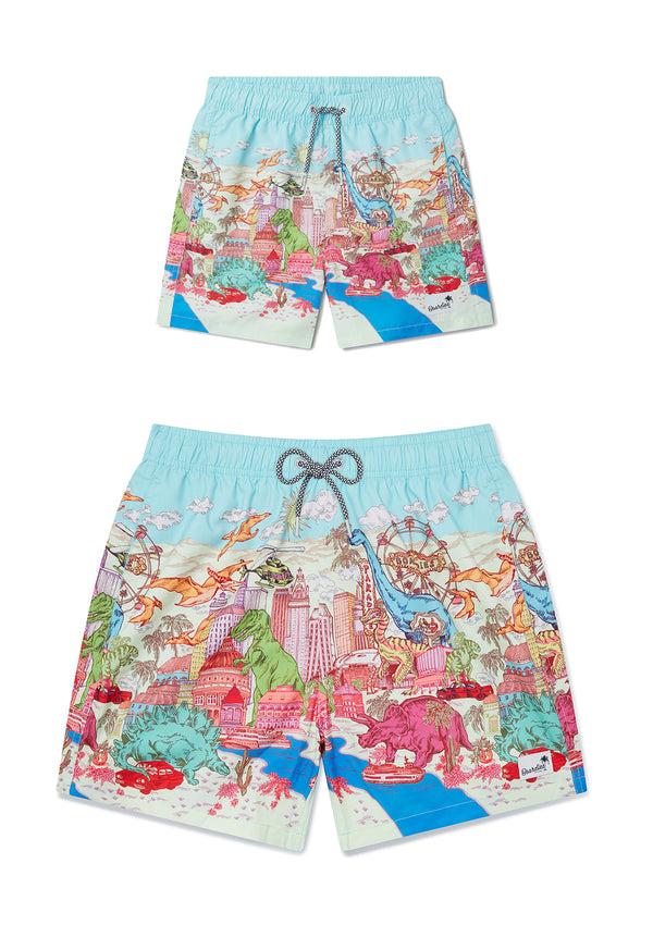 boardies Dino Takeover Swim Shorts - Father & Son Set