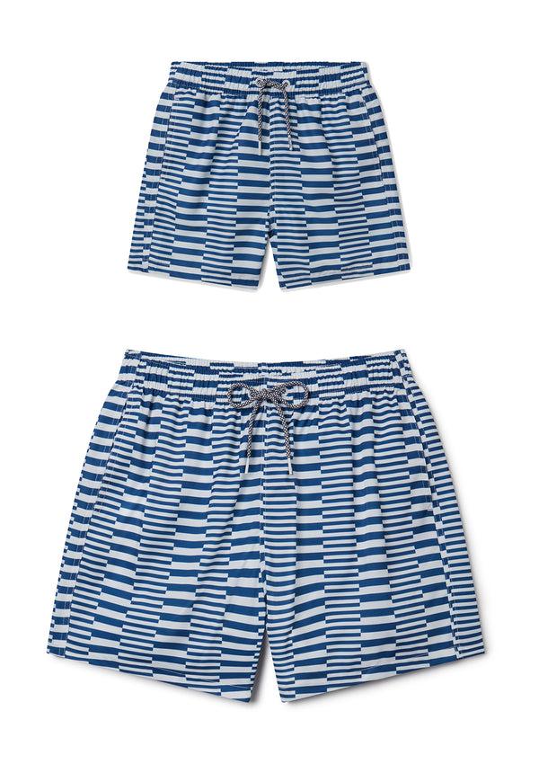 boardies Elsa Stripe Swim Shorts - Father & Son Set