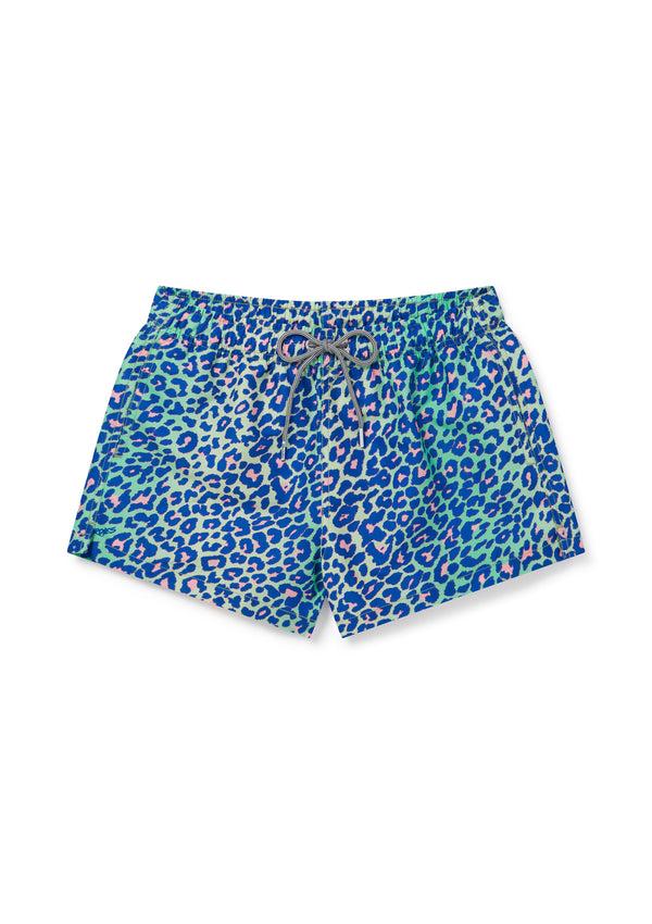 boardies Lime Leopard Womens