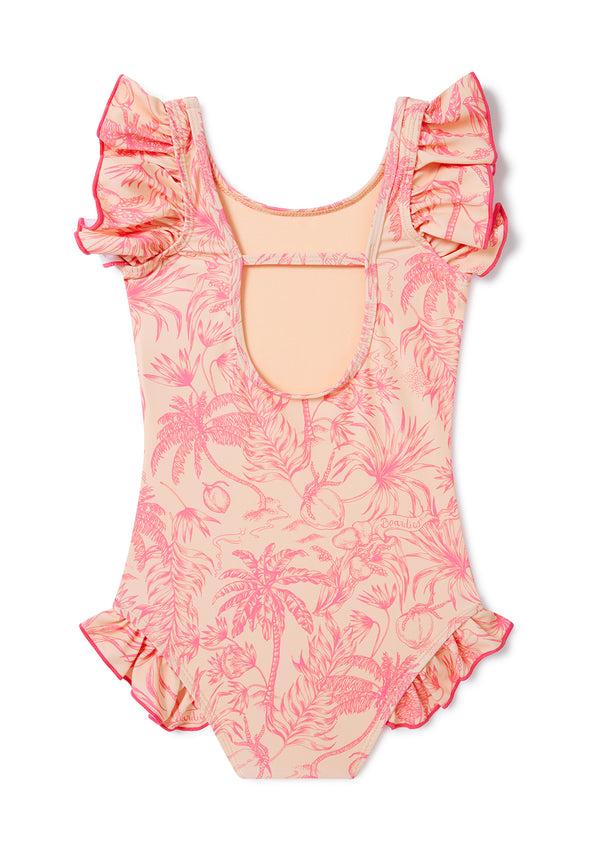 Boardies Peach Please Little Girls Swimsuit