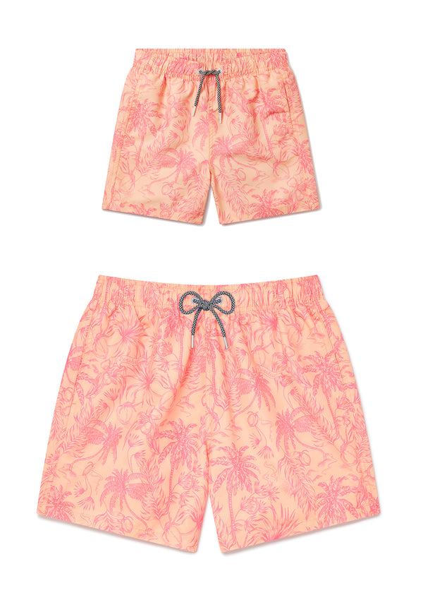 boardies Peach Please Swim Shorts - Father & Son Set