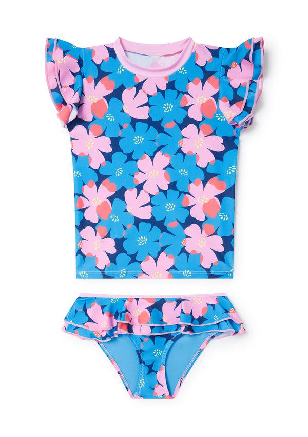 boardies Sully Floral Little Girls Rashie Set