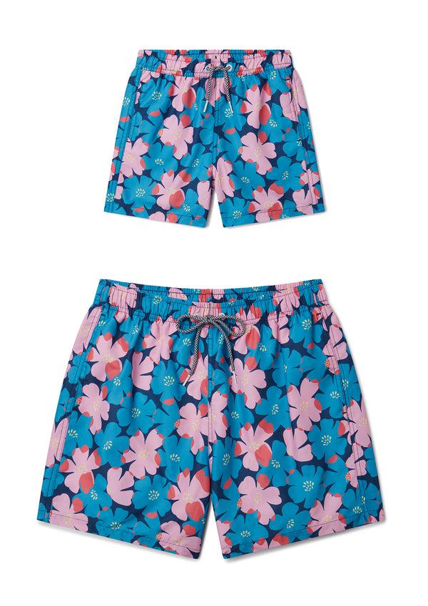 boardies Sully Floral Swim Shorts - Father & Son Set