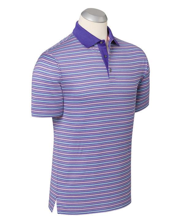 Bobby Jones Bliss Luxe 100% Mercerized Cotton Stripe Polo Shirt