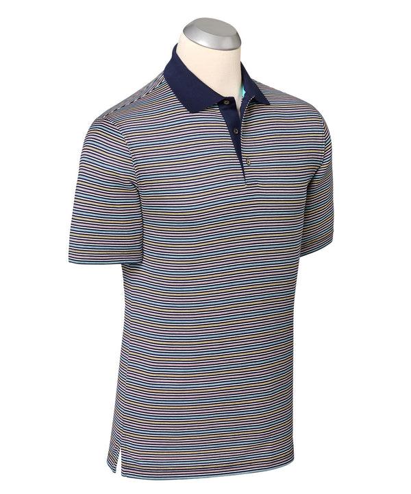 bobby jones Bliss Luxe 100% Mercerized Cotton Stripe Polo Shirt