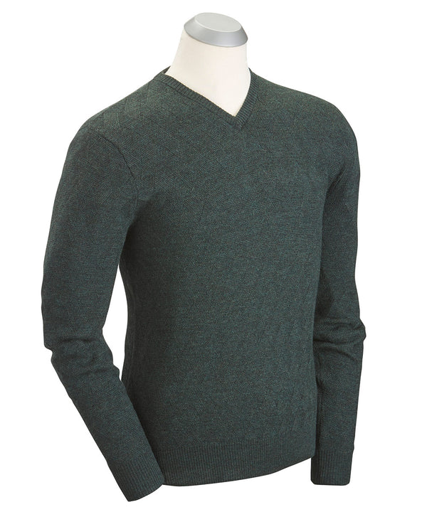 Bobby Jones Basketweave V-Neck Sweater