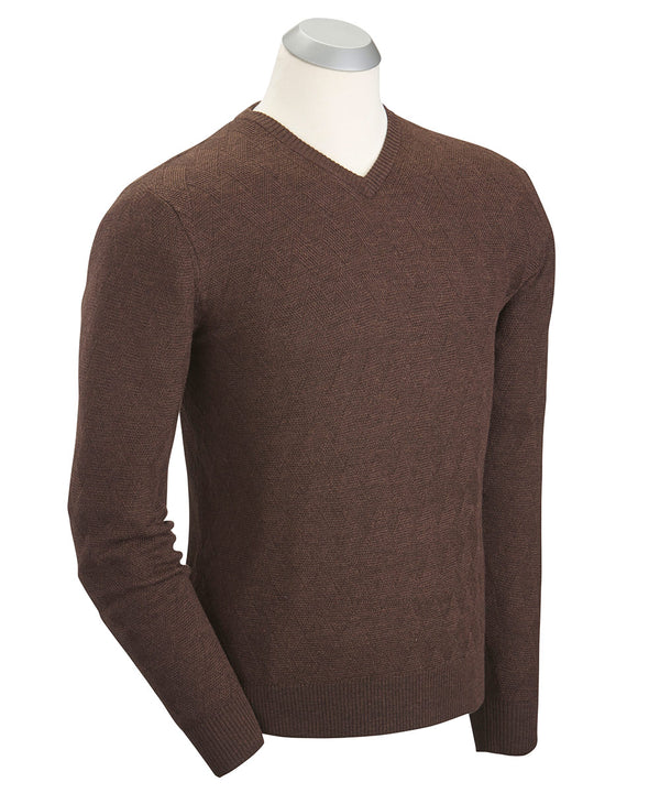 Bobby Jones Basketweave V-Neck Sweater
