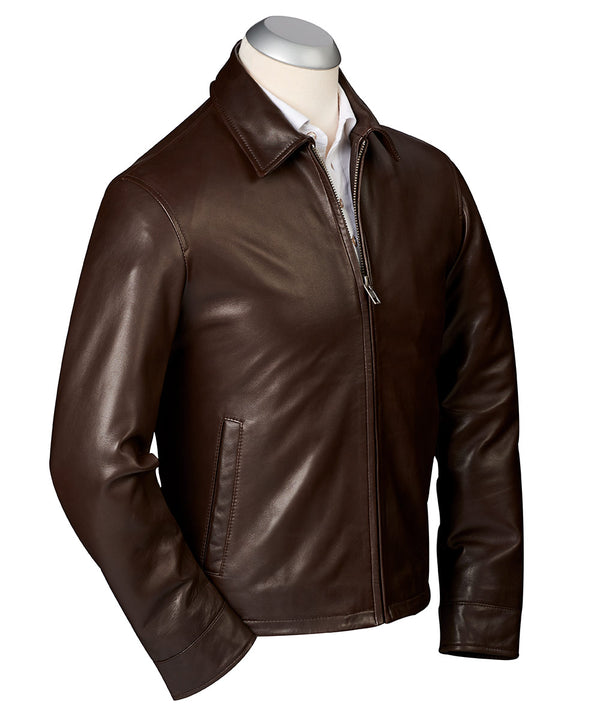 Bobby Jones Classic Lambskin Leather Windbreaker