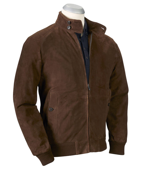 bobby jones Mason Suede Bomber Jacket