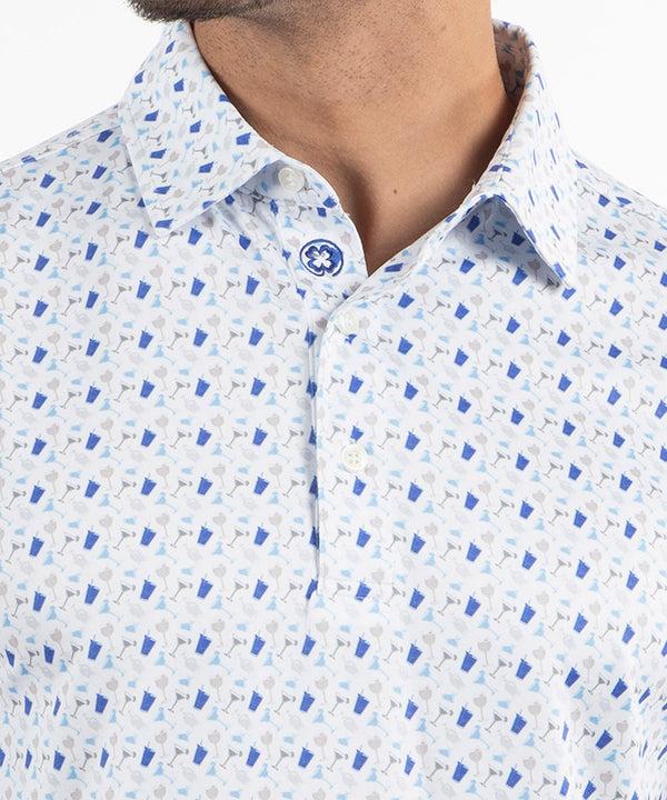 Bobby Jones Performance 19th Hole Print Polo