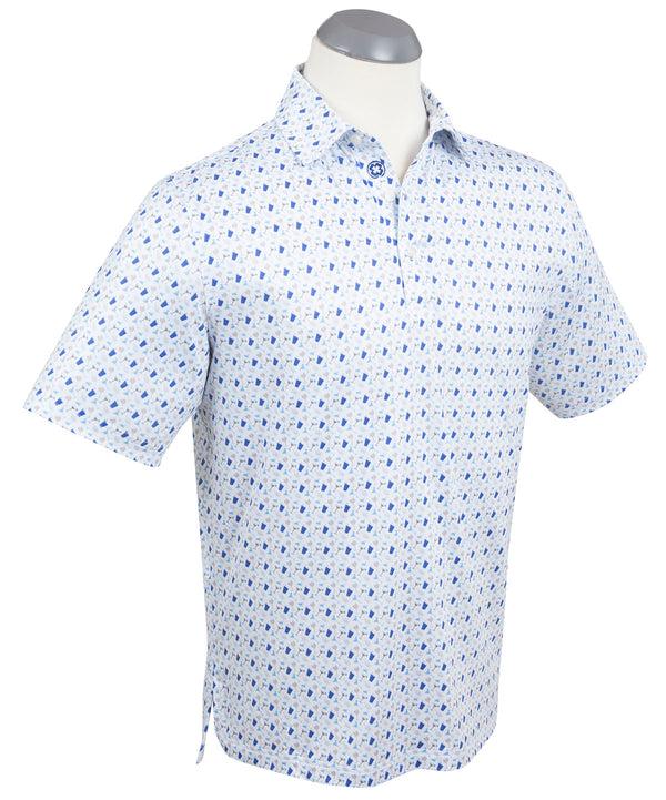 Bobby Jones Performance 19th Hole Print Polo
