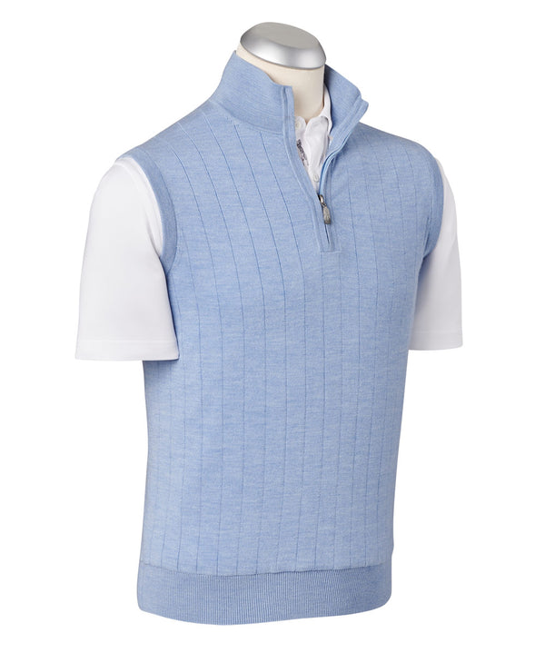 Bobby Jones Solid Quarter-Zip Wind Sweater Vest