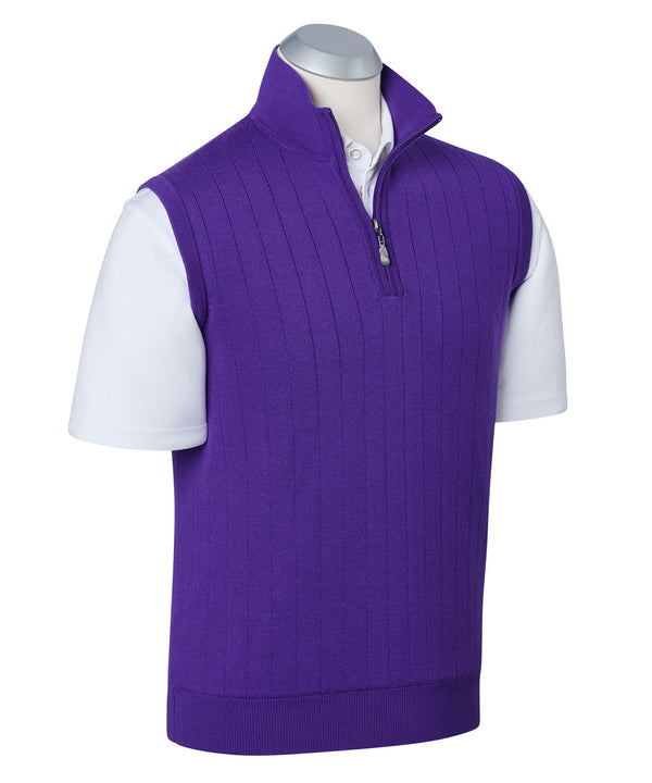 Bobby Jones Solid Quarter-Zip Wind Sweater Vest