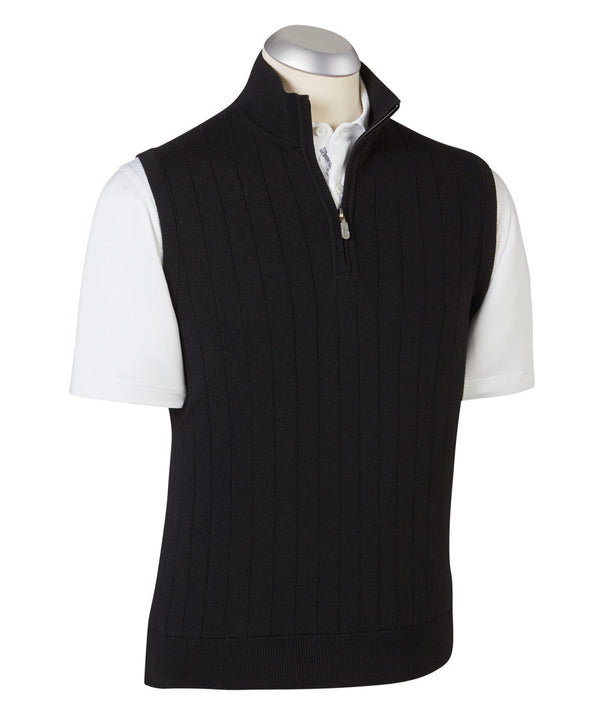 Bobby Jones Solid Quarter-Zip Wind Sweater Vest