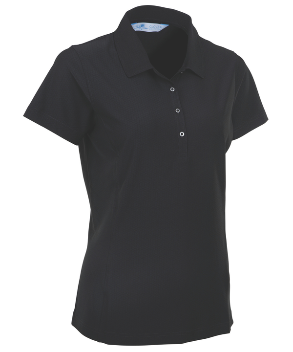 bobby jones Women's Balata Print Short-Sleeve Polo