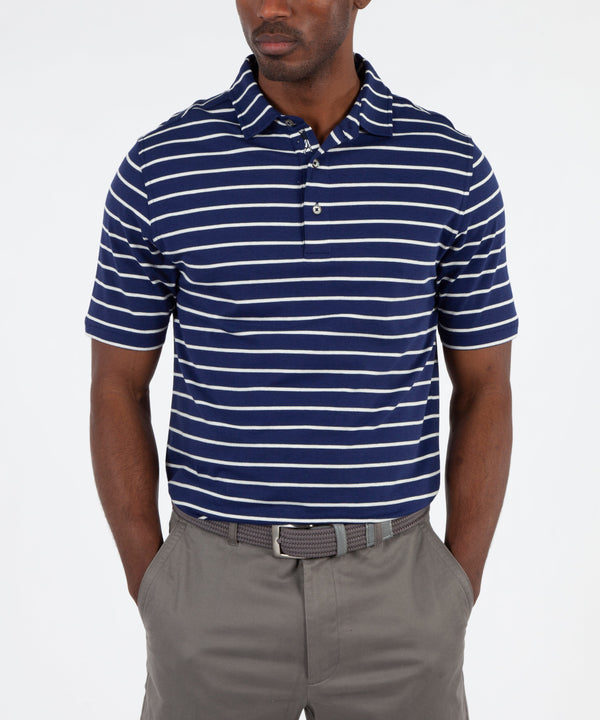 bobby jones eFX Performance Cotton Frame Stripe Short Sleeve Polo Shirt