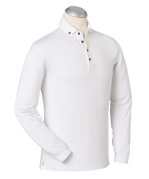 Bobby Jones EFX Performance Cotton Solid Long Sleeve Polo Shirt