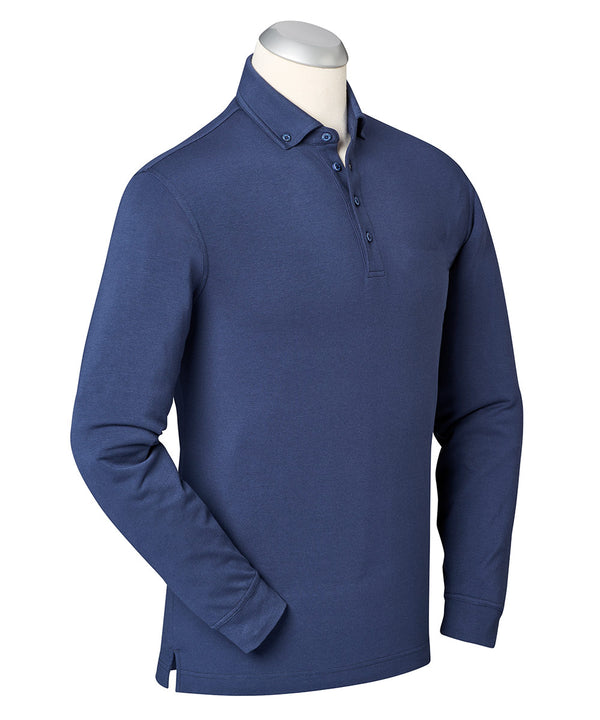 bobby jones eFX Performance Cotton Solid Long Sleeve Polo Shirt