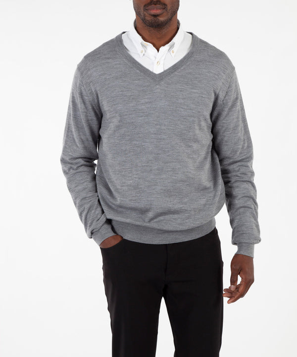 bobby jones Fine Gauge 100% Merino Wool V-Neck Sweater