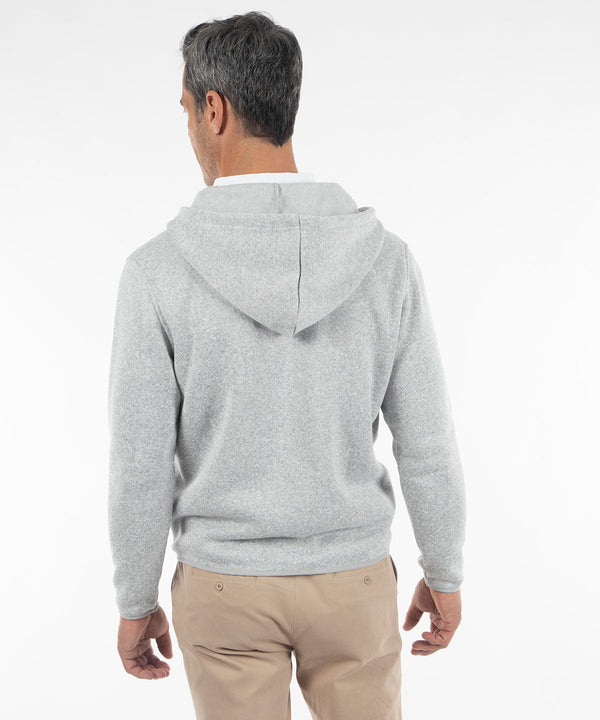 Bobby Jones Heathered Full Zip Performance Fleece Hoody Jacket