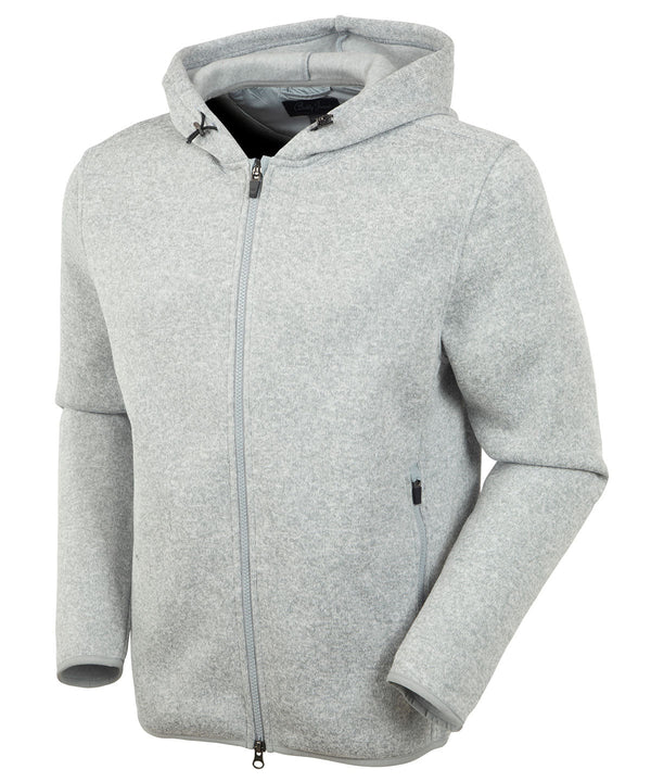 Bobby Jones Heathered Full Zip Performance Fleece Hoody Jacket