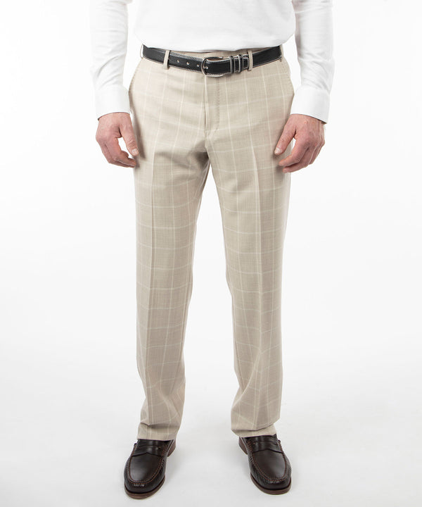 bobby jones Heritage Bi-Stretch Wool Windowpane Trouser