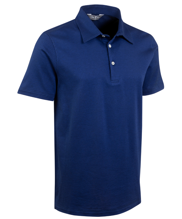 Bobby Jones Heritage Cortina Micro Grid Jacquard Italian Cotton Short-Sleeve Polo