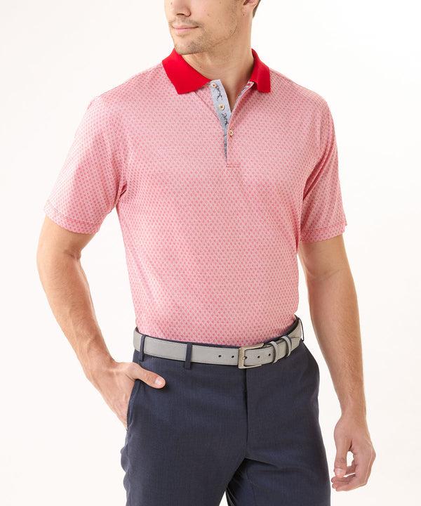 bobby jones Heritage Italian Cotton Diamond Jacquard Polo Shirt