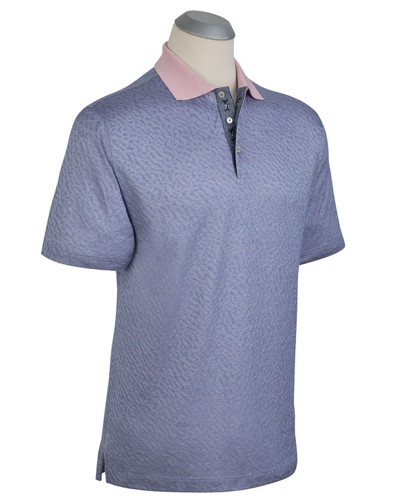bobby jones Heritage Italian Cotton Jacquard Polo Shirt