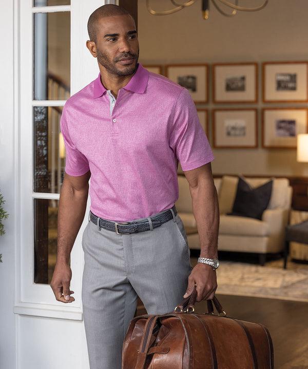 bobby jones Heritage Italian Cotton Jacquard Polo Shirt