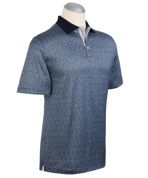 Bobby Jones Heritage Italian Cotton-Silk Geo Print Polo Shirt