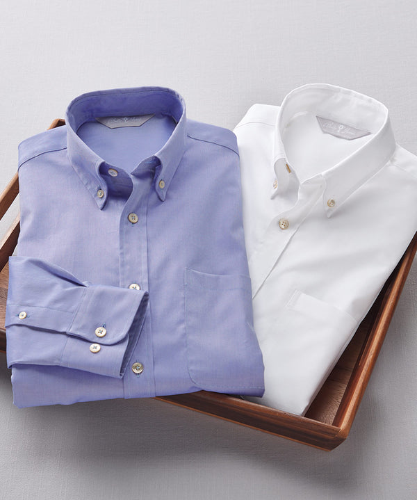 Bobby Jones Heritage Italian-Made 100% Royal Oxford Cotton Solid Sport Shirt