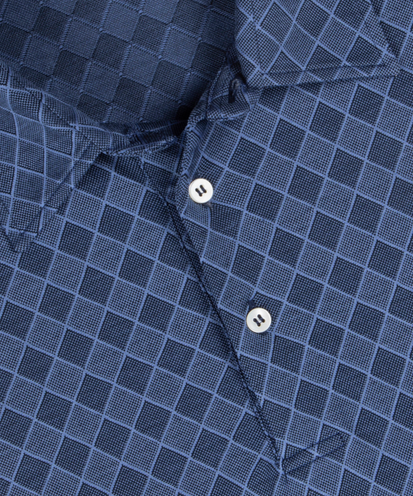 Bobby Jones Heritage Loreto Diamond Grid Jacquard Italian Cotton Short-Sleeve Polo