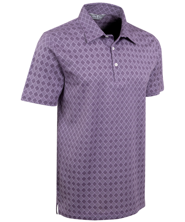 Bobby Jones Heritage Loreto Diamond Grid Jacquard Italian Cotton Short-Sleeve Polo