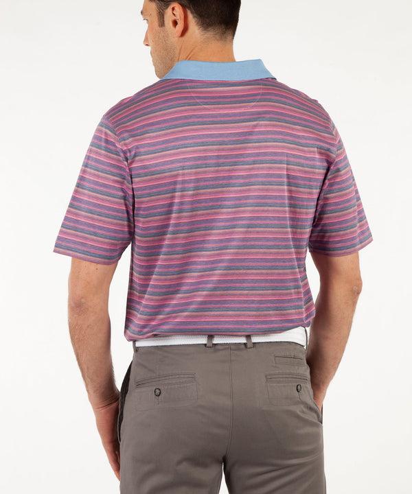 Bobby Jones Heritage Luxe 100% Italian Cotton Jersey Multi-Stripe Polo Shirt