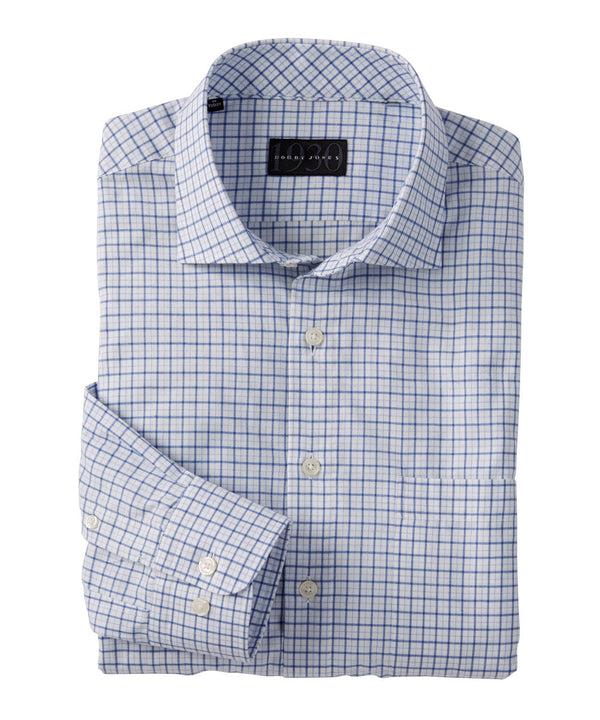 bobby jones Kasen 100% Cotton Grid Long Sleeve Sport Shirt