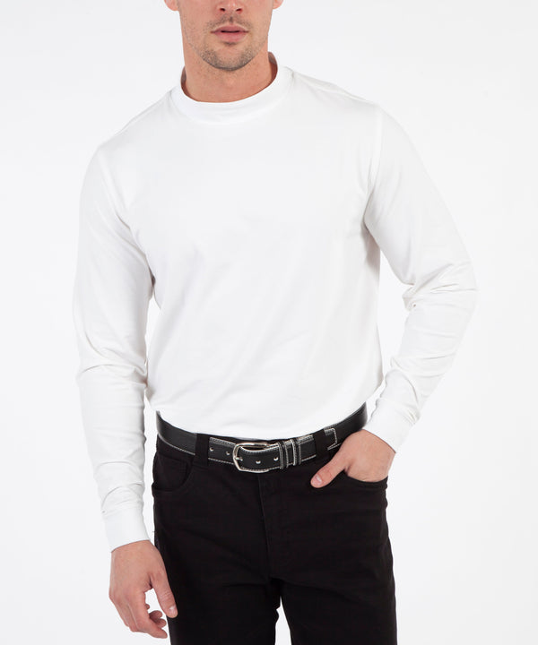 Bobby Jones Liquid Stretch Cotton Long Sleeve Mock Neck Shirt
