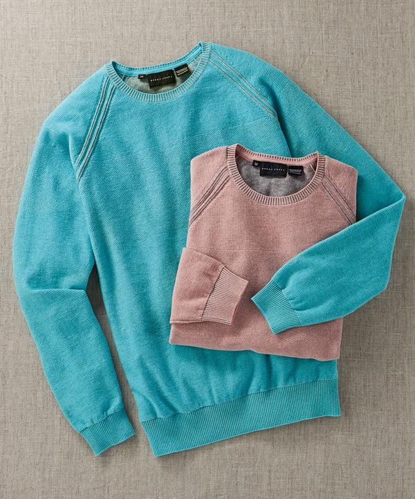 Bobby Jones Luxe 100% Pima Cotton Raglan Sleeve Crew Sweater