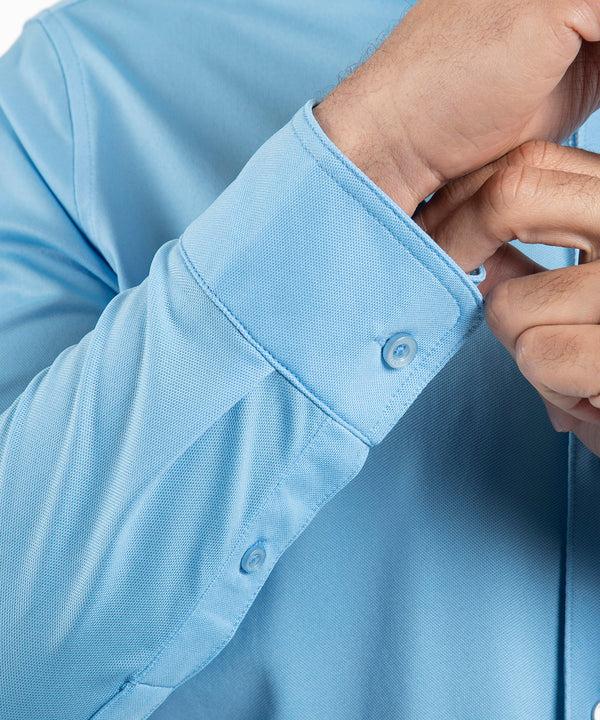 Bobby Jones Performance Cooling Heather Micro Pique Long-Sleeve Sport Shirt